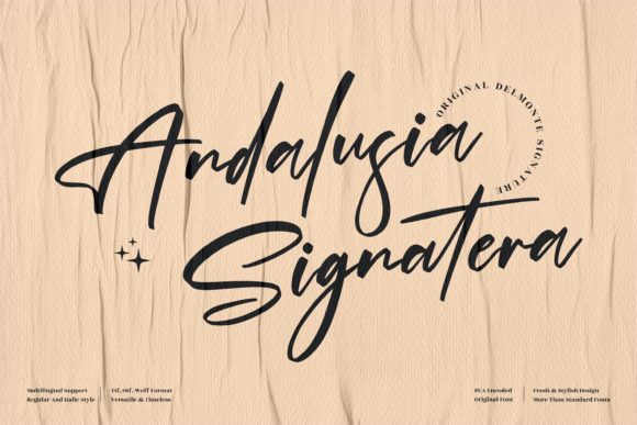Andalusia Signatera: A Handwritten Font That Breathes Quiet Confidence