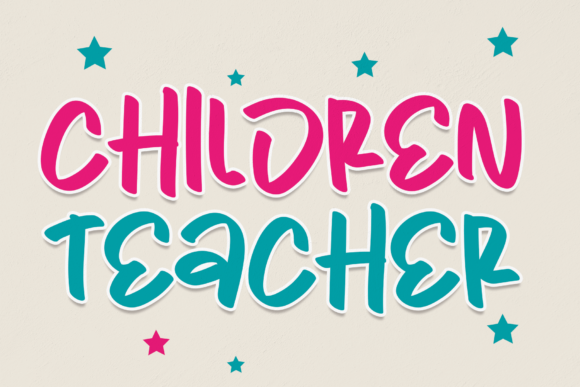 Children Teacher: A Handwritten Font for Gentle Editorial Design