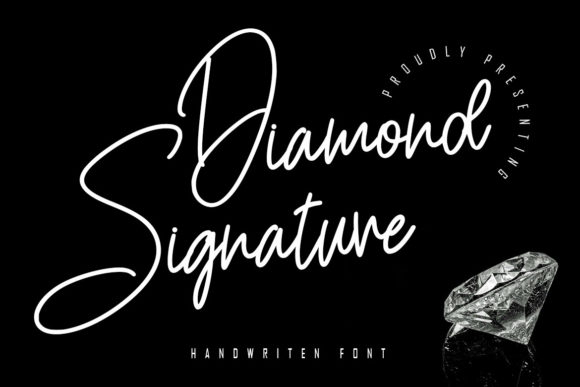 Diamond Signature: A Refined Script Font for Editorial Design