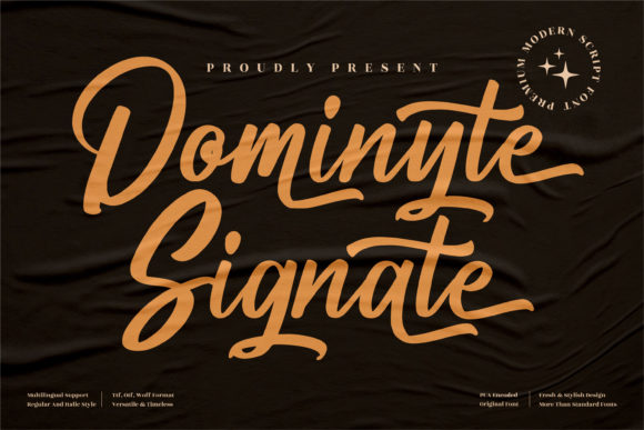Dominyte Signate: A Playful Script Font for Authentic Branding