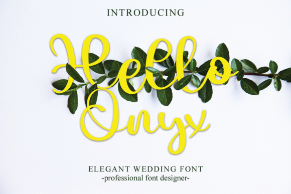 Hello Onyx Script Font for Editorial Design