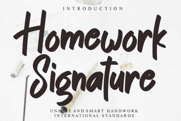 Homework Signature: A Handwritten Font for Editorial Design