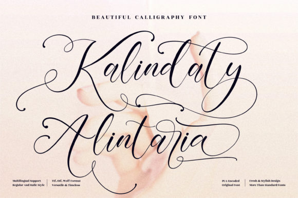 Kalindaty Alintaria Script Font for Handmade Creations