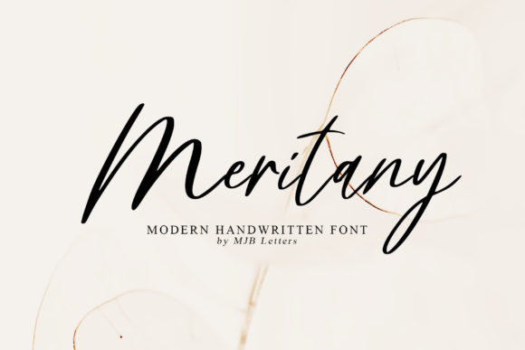 Meritany: A Delicate Handwritten Font for Thoughtful Branding