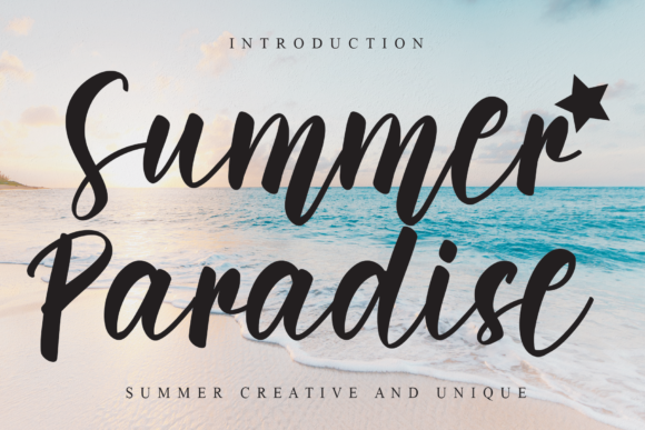 Summer Paradise Font for Handmade Creations