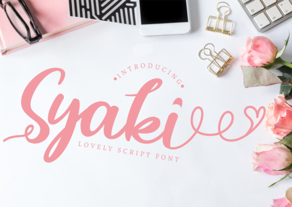 Syaki: A Romantic Script Font for Handmade Labels & Invitations